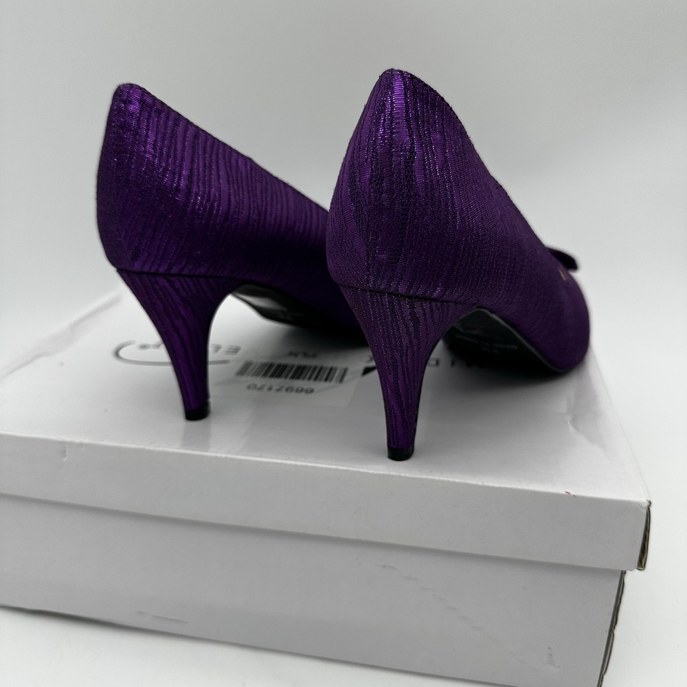 Midnight Velvet Blaire Pump Women's Shoe Purple Size 9M Emerald‎ Cut Rhinestones - Picture 3 of 6